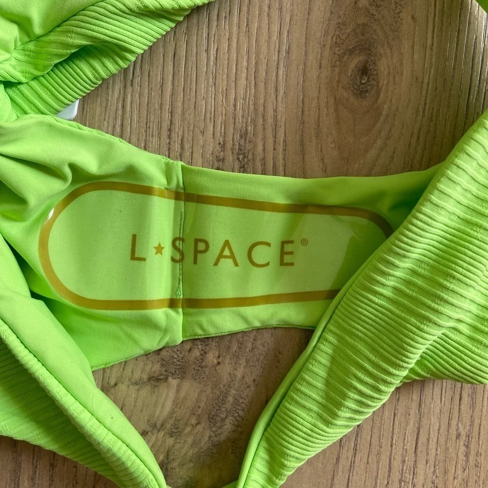 NWT L*Space Camacho Classic Bikini Bottom Ribbed Cucumber Green Womens Size XS